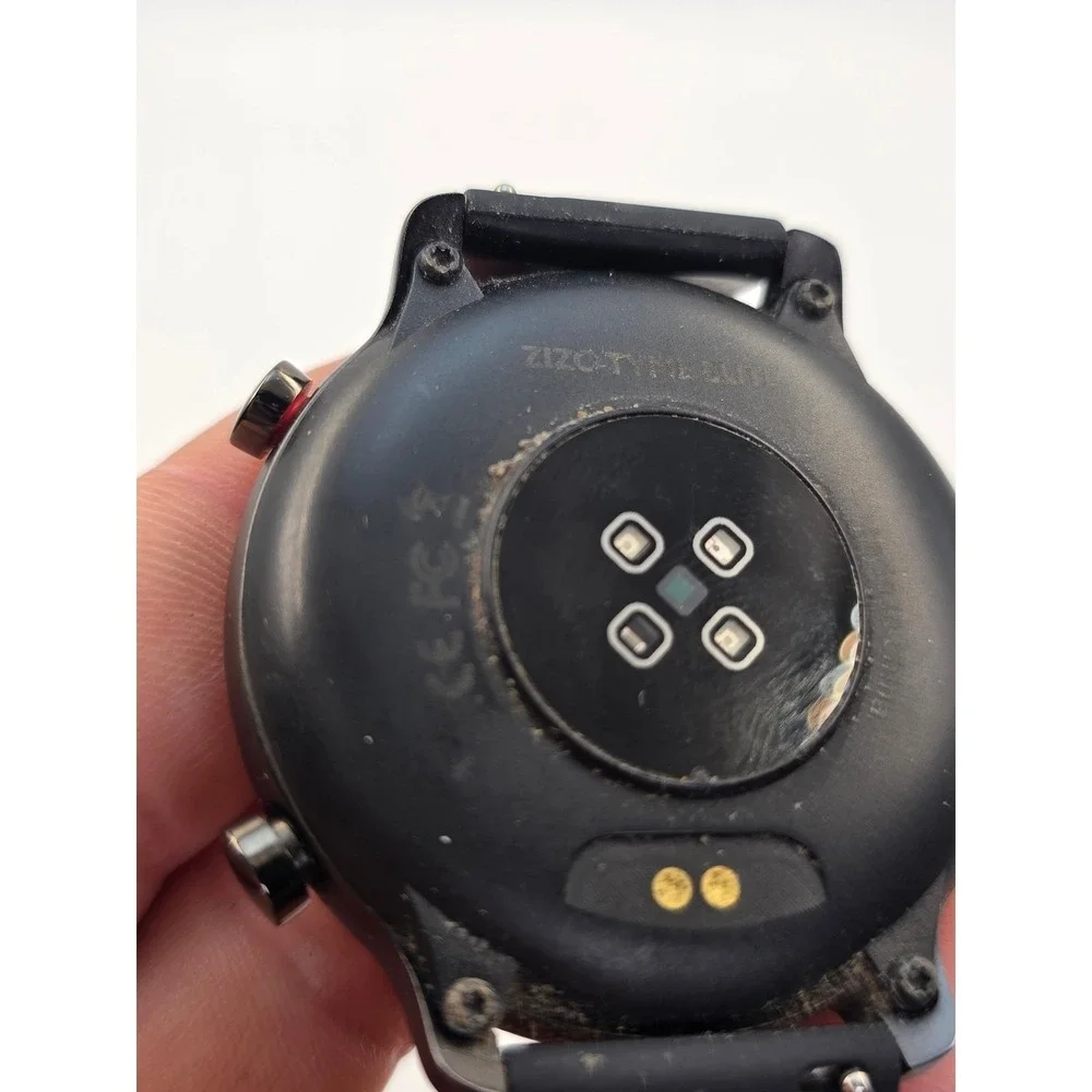 Zizo Tyme‎ Elite Smartwatch Black Silicone Band Fitness Tracker Round Case